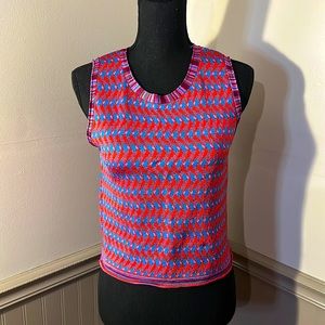 Sleeveless Knit Multicolored Top